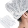 GORRO QUIRURGICO DESACHABLE ORUGA AZUL / BLANCO 100 UNIDADES - Imagen 4