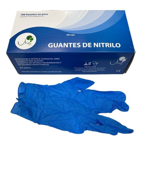GUANTES DE NITRILLO AZUL 100 UNIDADES